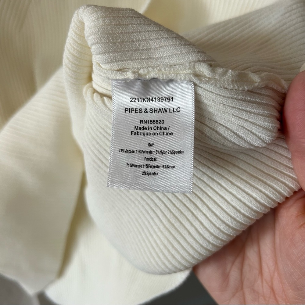New Veronica Beard Gladys Ribbed Sweatheart Top - Picture 6 of 6